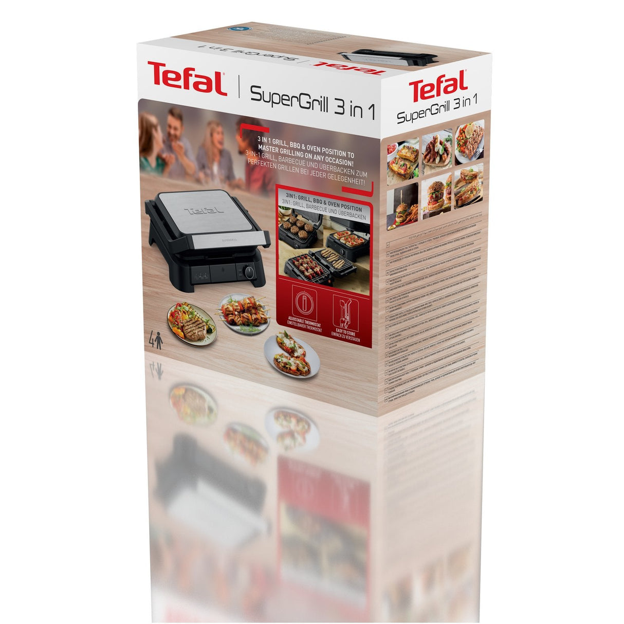 Parrilla Eléctrica Tefal Supergrill 3-In-1 Gc510de0 De Contacto