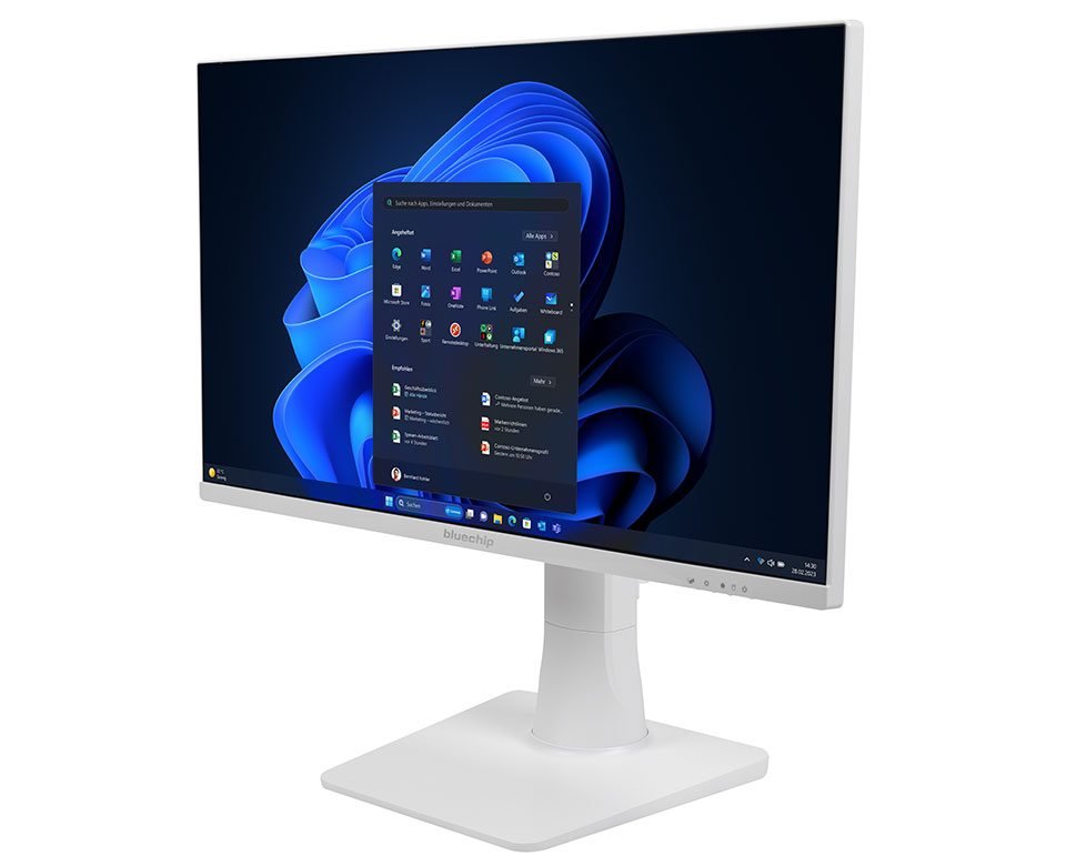 Bluechip Businessline Aio23500 *Blanco* Intel® Core I5 Procesador 14400 / Hasta 4.70 Ghz, Windows 11 Pro, 23,8\" Led Ips, 16 Gb Ddr5, 500 Gb Nvme Ssd, Intel® Wi-Fi 6, Bluetooth 5.2, Rj45 (1 Gb/S), Intel® Uhd Gráfica, Built-To-Order