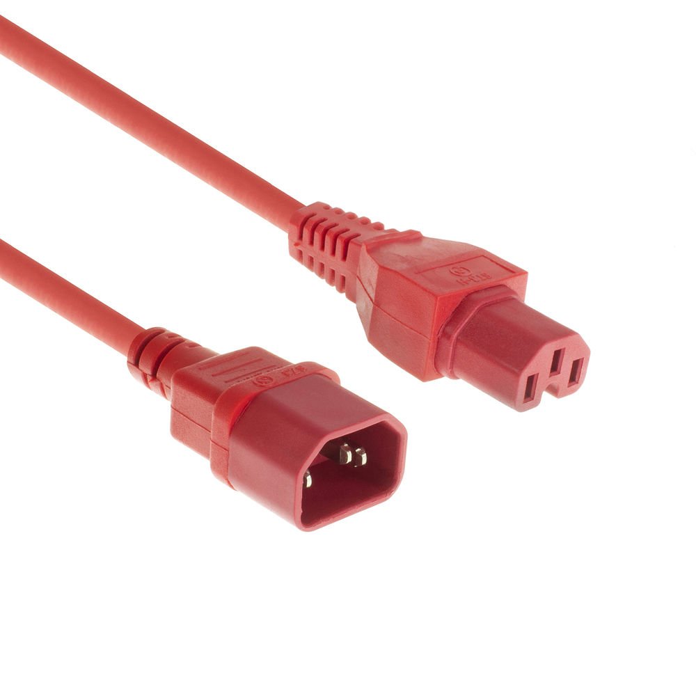Cable Extension C14 A C15 1,20 M Rojo Act