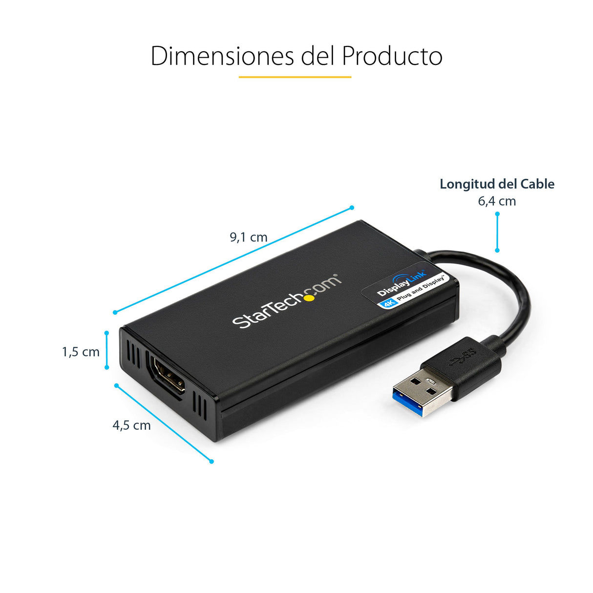 EAN 0065030859271 - StarTech.com USB32HD4K Adaptador gráfico USB 3840 x 2160 Pixeles Negro imagen 9