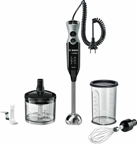 EAN 4242002732305 - Bosch MSM67170 licuadora Batidora de inmersión 750 W Negro, Plata imagen 1