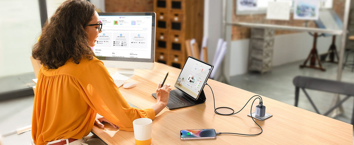 Cargador Doble Usb-C Pd Ugreen Nexode 45w (25w+20w)