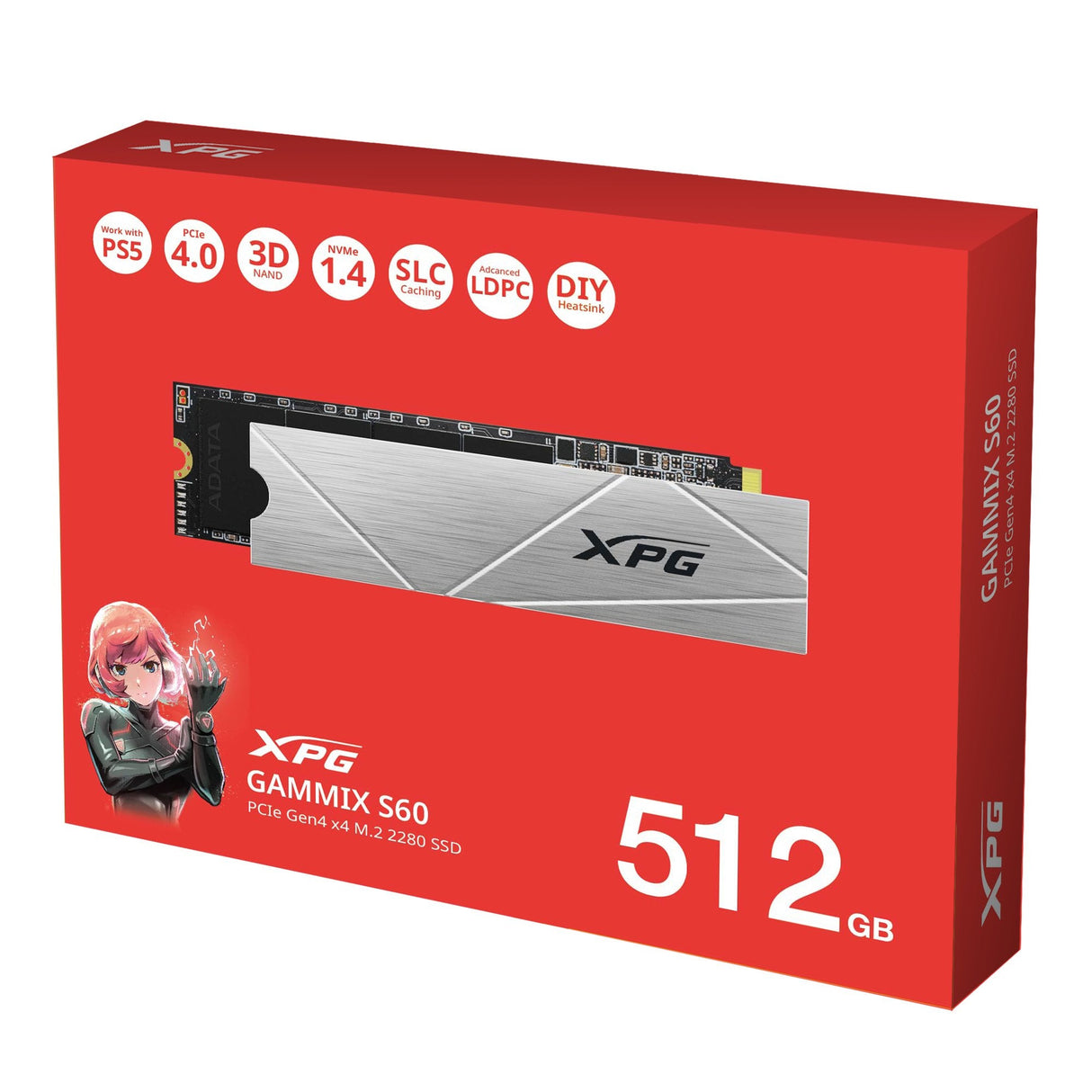 EAN 4711085946140 - XPG GAMMIX S60 512 GB M.2 PCI Express 4.0 NVMe 3D NAND imagen 8