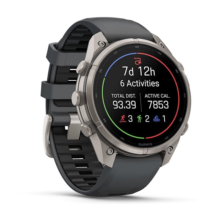 Garmin Fenix 9 Pro Bluetooth Gps 47mm Titanio Con Correa De Silicona En Gris