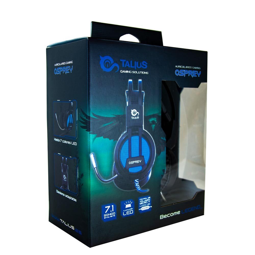EAN 8436550233964 - TALIUS Osprey Auriculares Alámbrico Diadema Juego Negro, Azul imagen 7