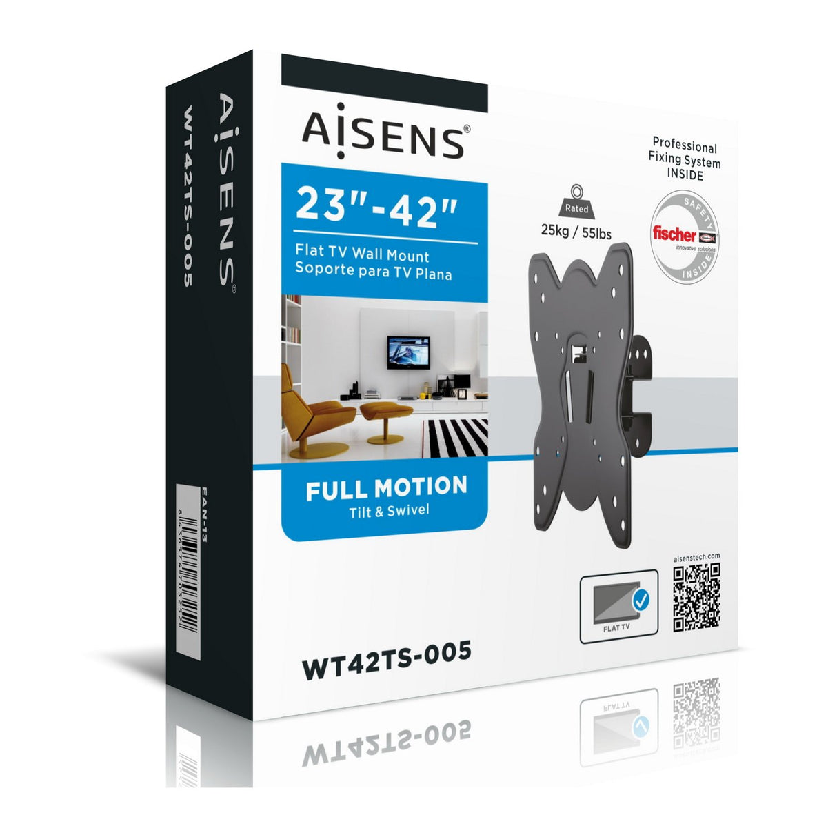 EAN 8436574703252 - AISENS WT42TS-005 soporte para TV 106,7 cm (42") Negro imagen 6