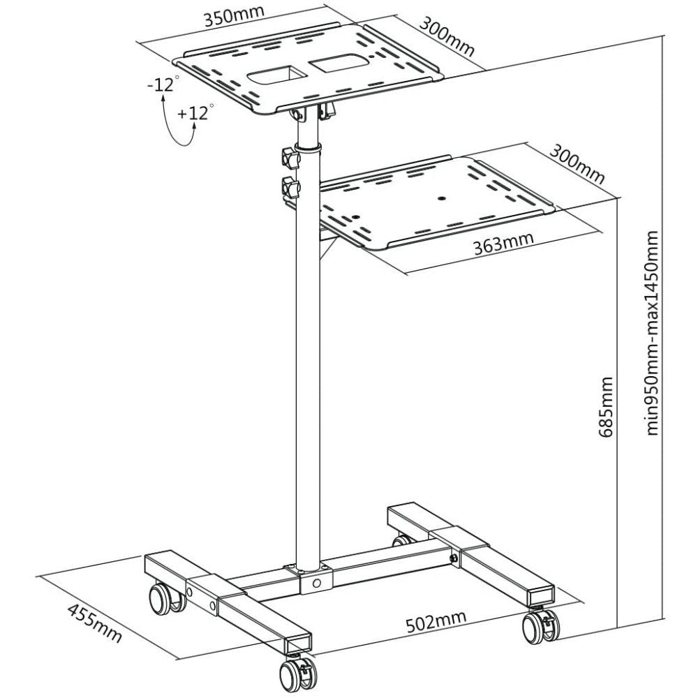EAN 8059018362145 - Techly ICA-TB TPM-10 soporte para ordenador portátil Negro imagen 3