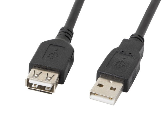 Cable Alargador Lanberg Usb 2.0 Macho Hembra 1.8m Negro