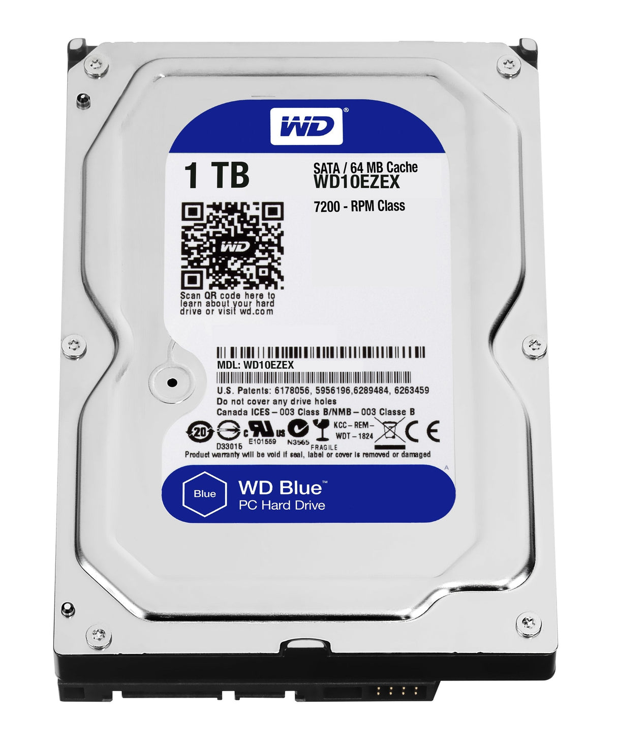 Disco Duro Interno Hdd Wd Caviar Blue Wd10ezex - 1tb · Sata Iii · 3.5" · 64mb Caché