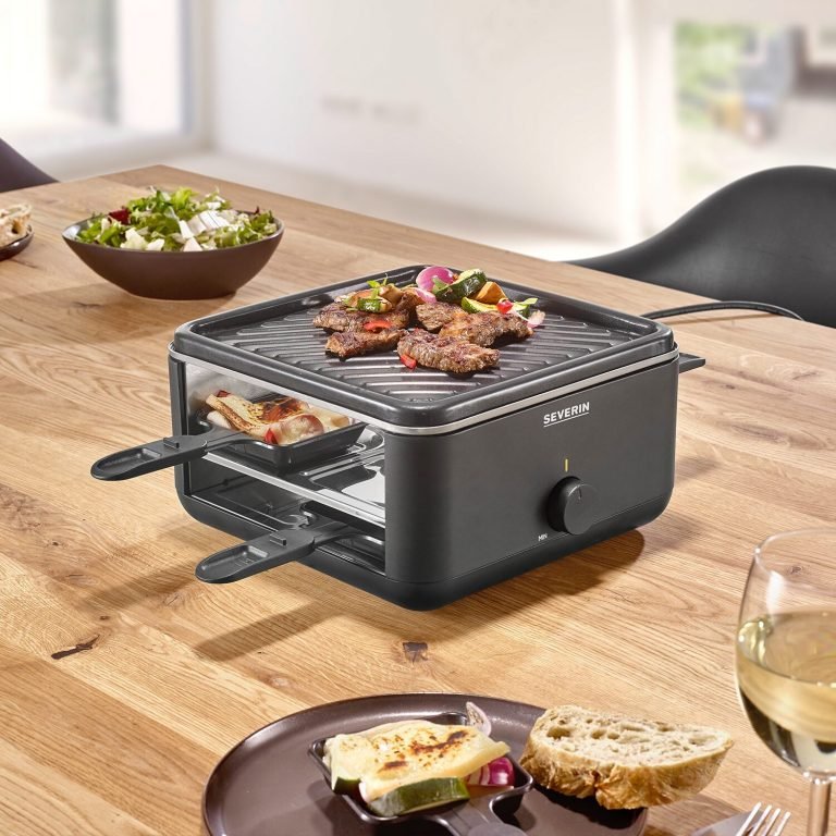 Severin Black Line Lite Mini Parrilla Raclette Rg 2360 Negro, 800 Vatios 4008146044632