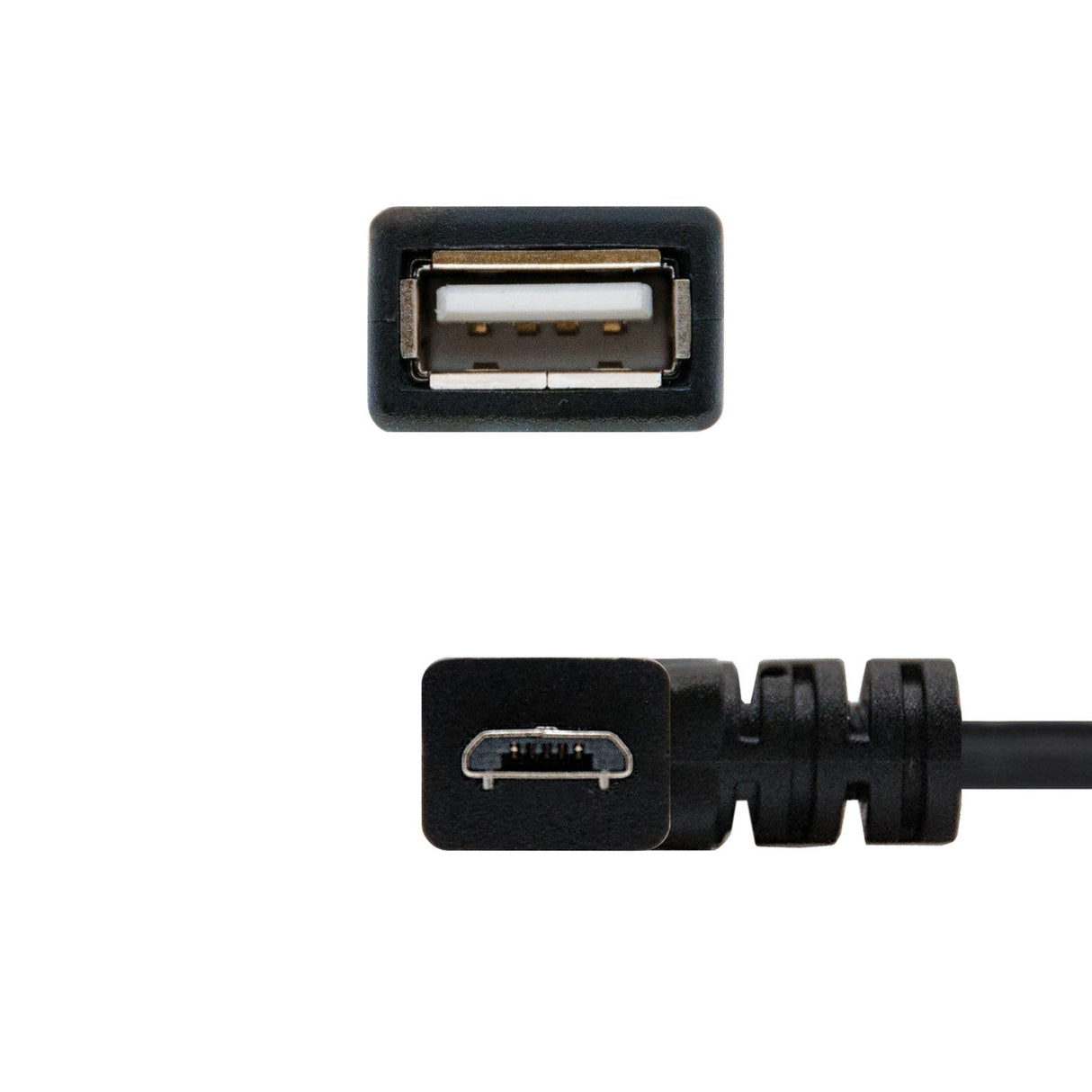 Nanocable Cable Micro Usb 2.0 Otg Acodado Macho A Usb-A Hembra 15cm