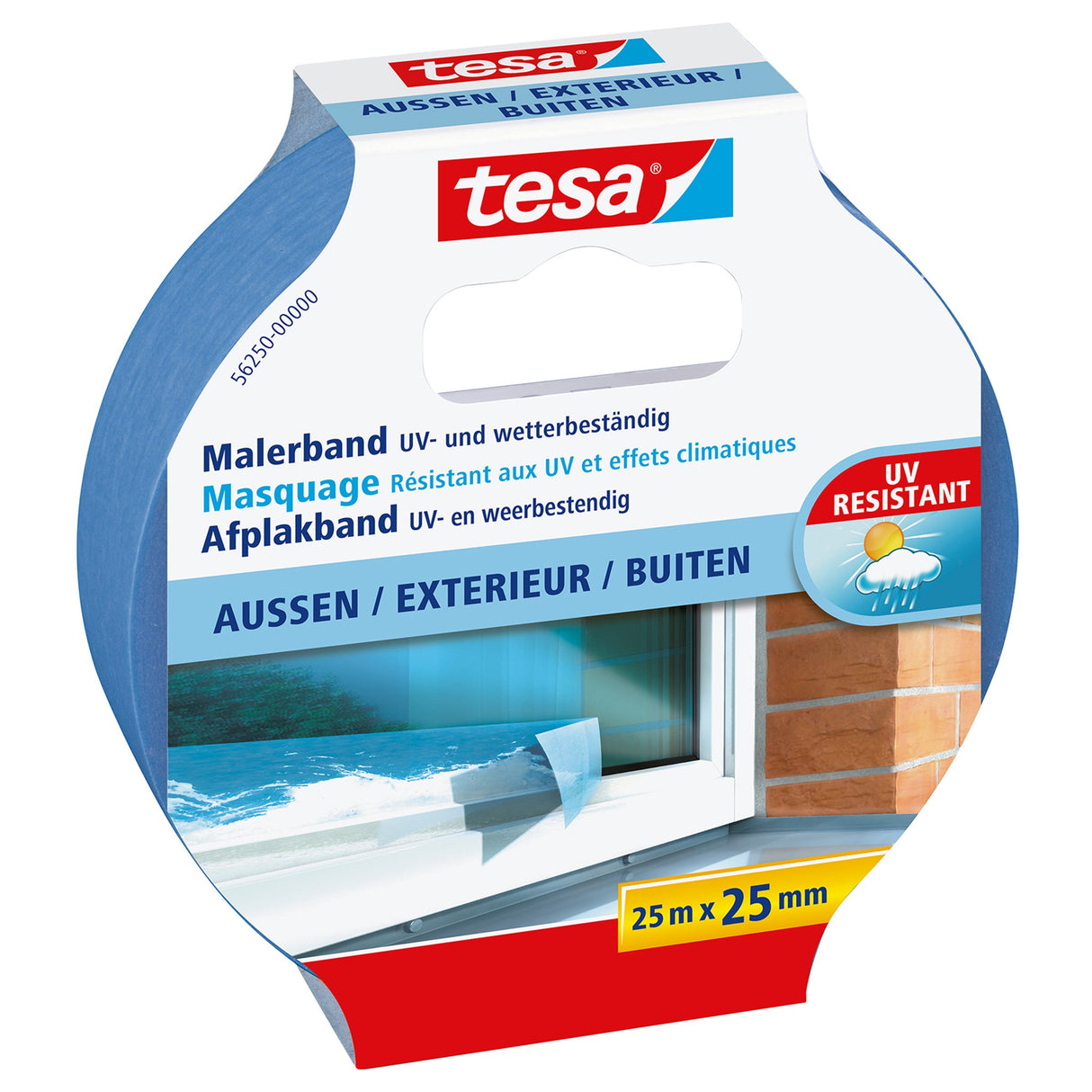 Tesa 56250 25 M Cinta De Pintor Papel Azul