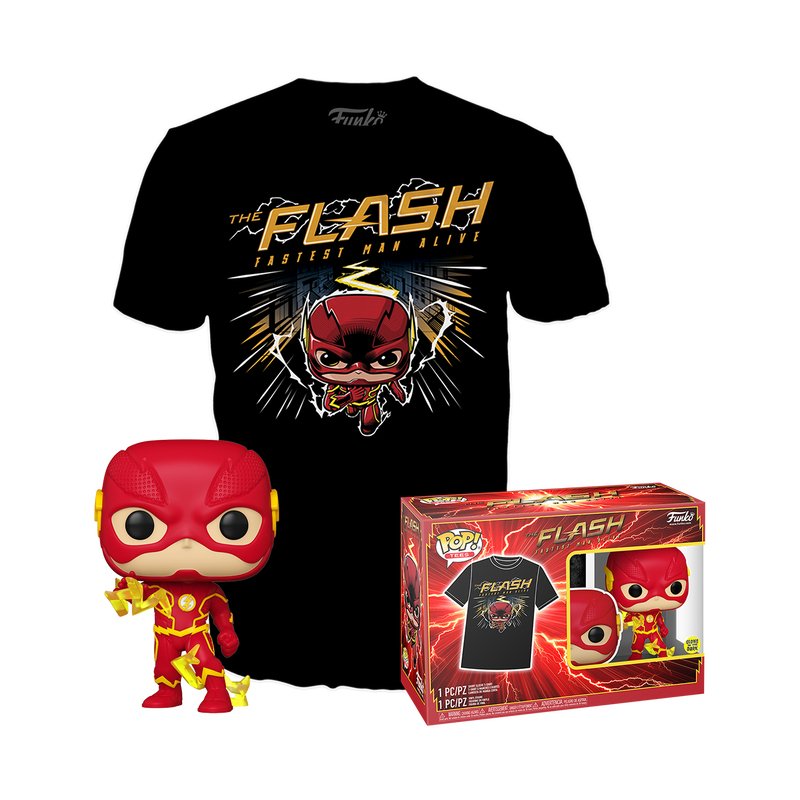 Set Figura Pop & Tee Dc Comics The Flash Talla M