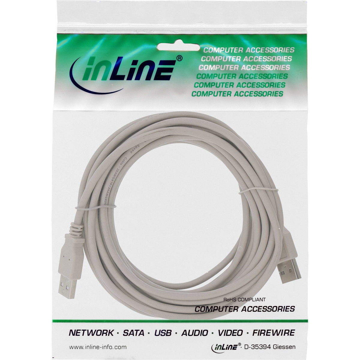 Cable Inline Usb 2.0 Tipo A Macho A Tipo A Macho Beige 2m