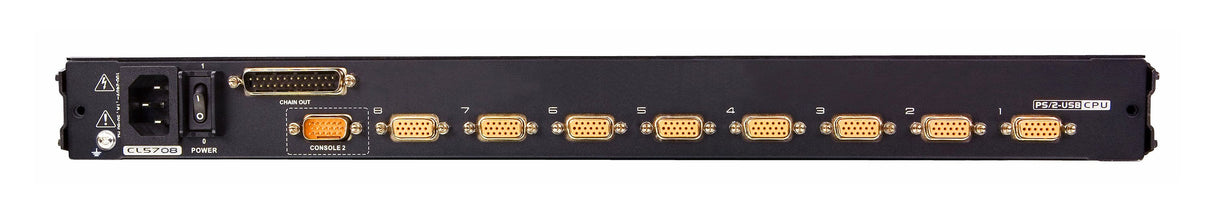 Consola Lcd Single Rail Con Switch Kvm Integrado Vga Ps/2-Usb De 8 Puertos, Lcd De 19 Pulgadas