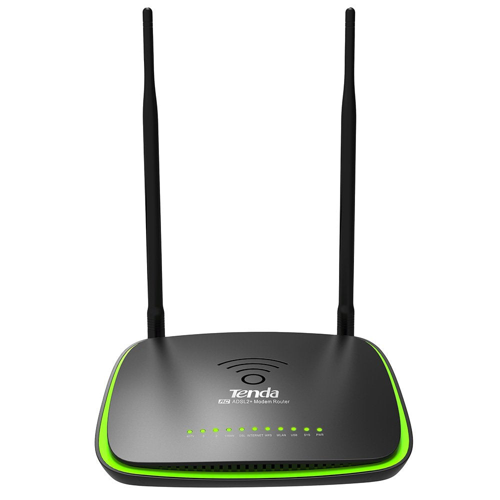 Tenda Router Adsl2+ D1201 Wifi Dual Band 2.4ghz 300mbps + 5ghz 900mbps 1xlan/Wan Gigabit + 3xlan Gigabit Antenas 7dbi
