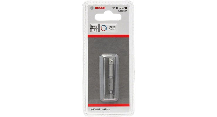 Adaptador Bosch Professional Para Llave De Vaso Hexagonal De 1/4'' > Control De Impacto Cuadrado De 1/4" 2608551109