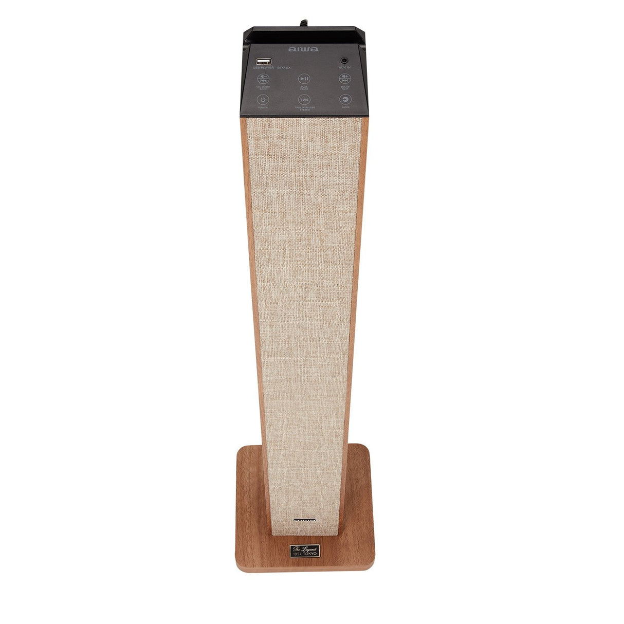 Altavoz Torre Aiwa Tsbt-270 Madera Bluetooth 5.0 Tws Salida 50w Rms Puerto Usb Y Jack 3.5mm