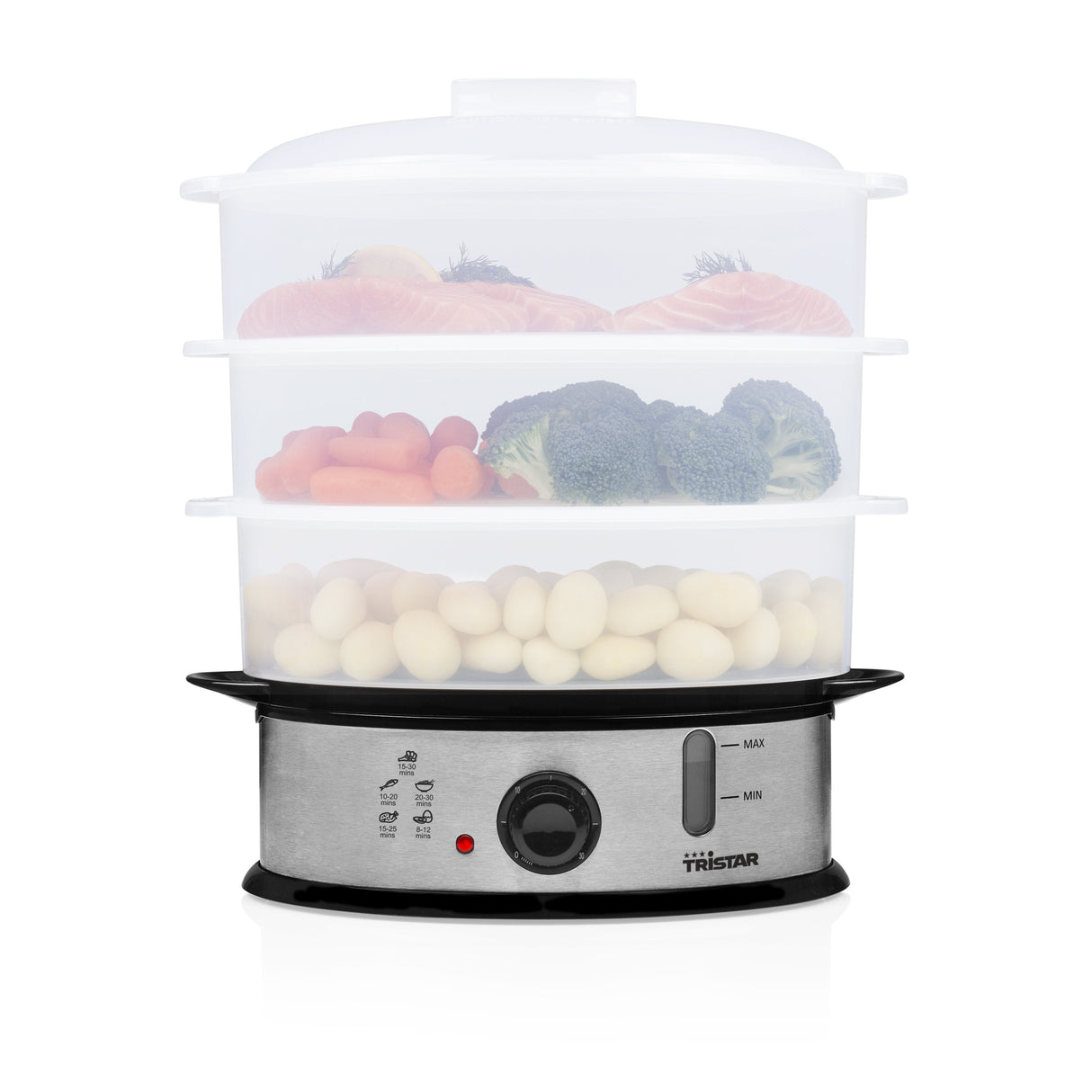 Deshidratador Tristar Comida Steamer Vs-3914 Plata, 1200w, Capacidad 11l