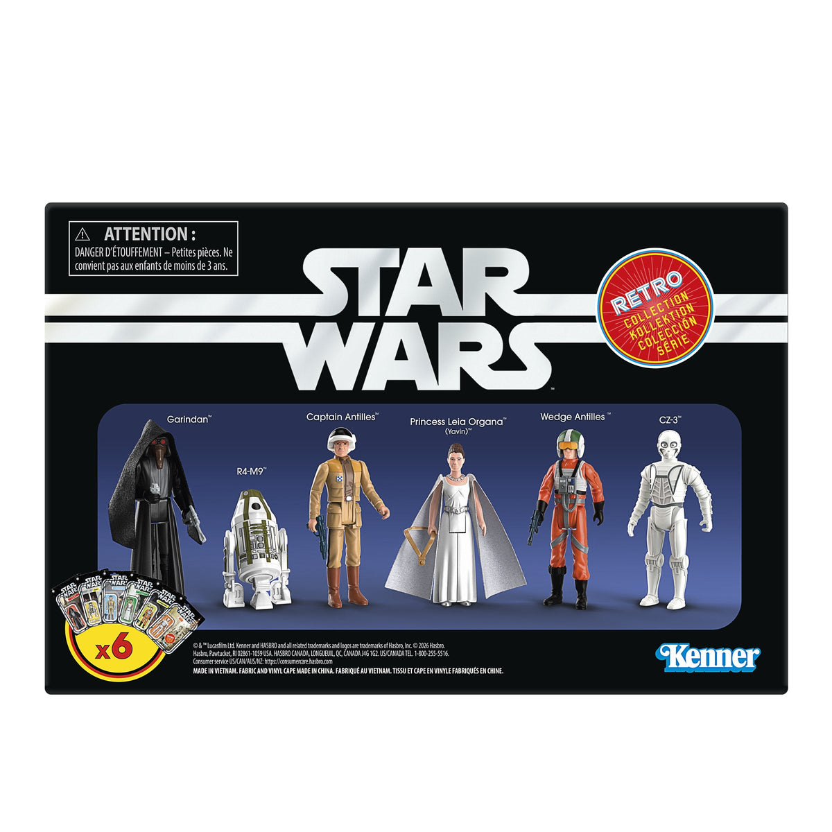Set 6 Figuras Retro Star Wars: Una Nueva Esperanza 9,5cm