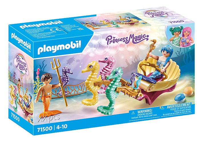 Playmobil 71500 Princesa Mágica Criaturas Marinas Con Carro De Caballito De Mar