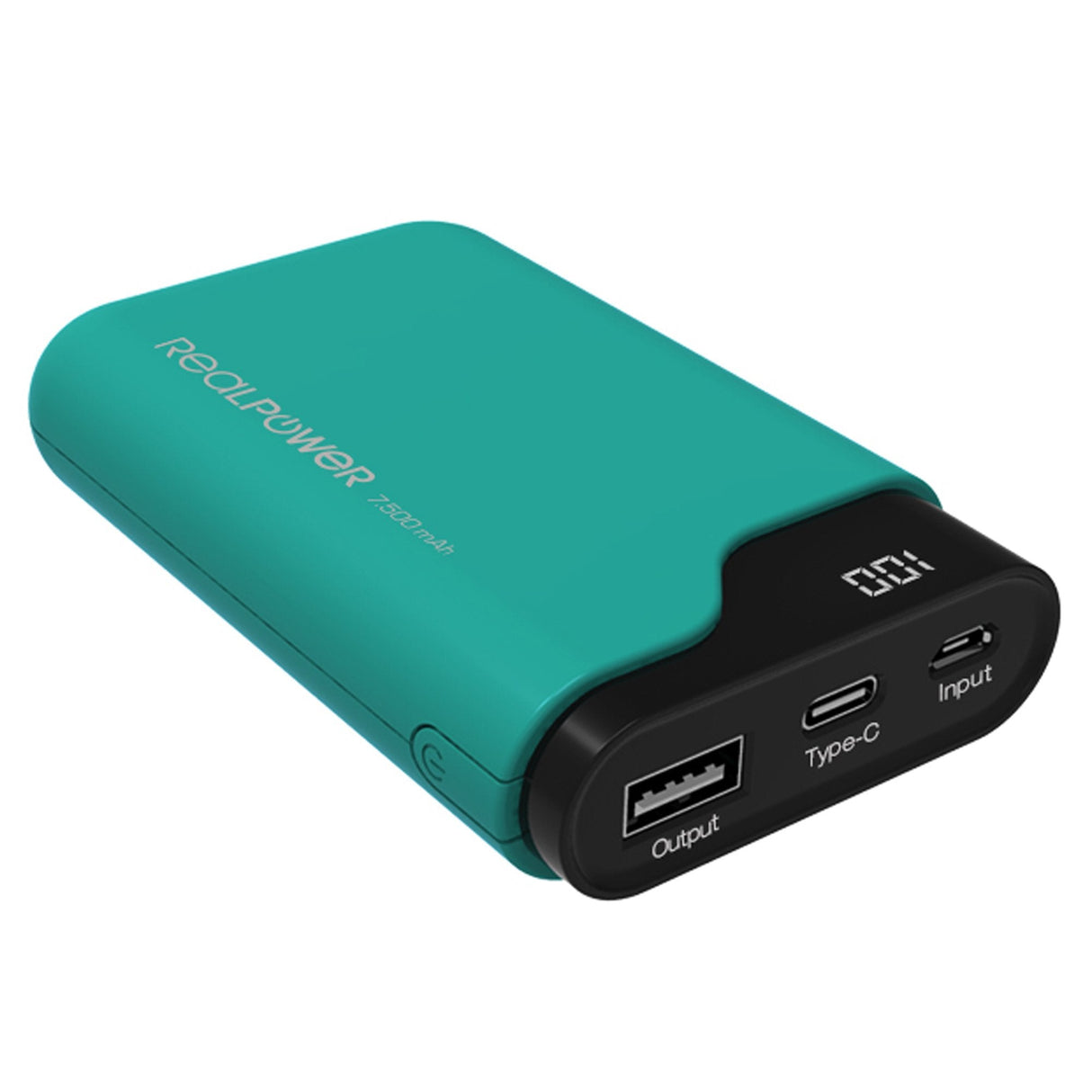 Powerbank Realpower Grün Type-C 7500