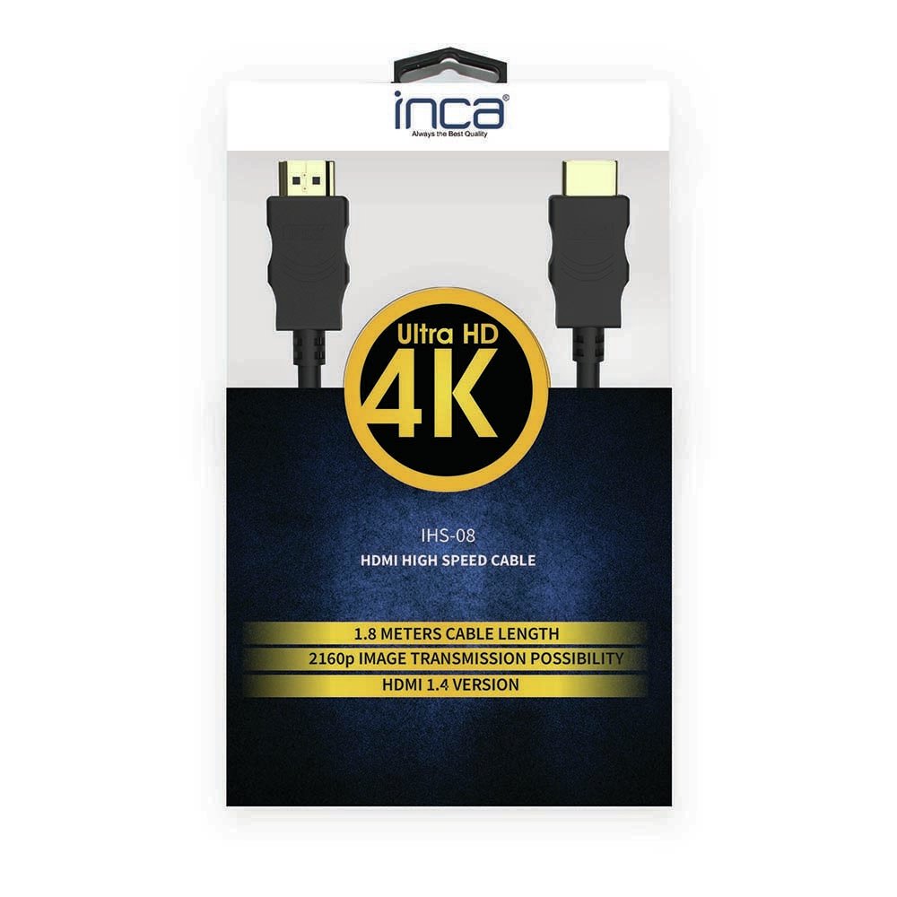 Inca Hdmi-Cable Ihs-08 1.4 Anschlusscable 4k, 30hz, 1.8m