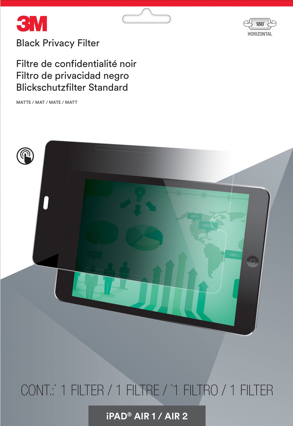 EAN 5704174838951 - 3M PFTAP002 24,6 cm (9.7") Tableta Filtro de privacidad para pantallas sin marco imagen 1