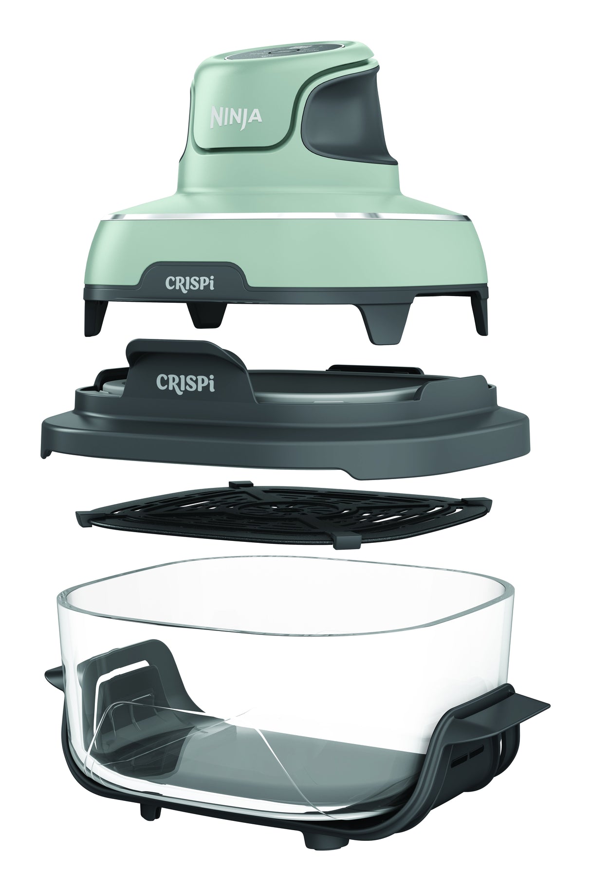 EAN 0622356317634 - Ninja CRISPi Sencillo 4,5 L 1700 W Freidora de aire caliente Verde, Gris, Transparente imagen 2