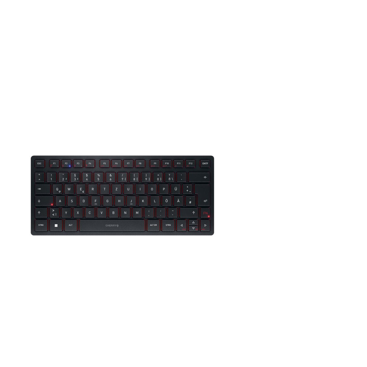 Teclado Alemán Cherry Kw 9200 Mini Usb + Rf Wireless + Bluetooth Qwertz Negro