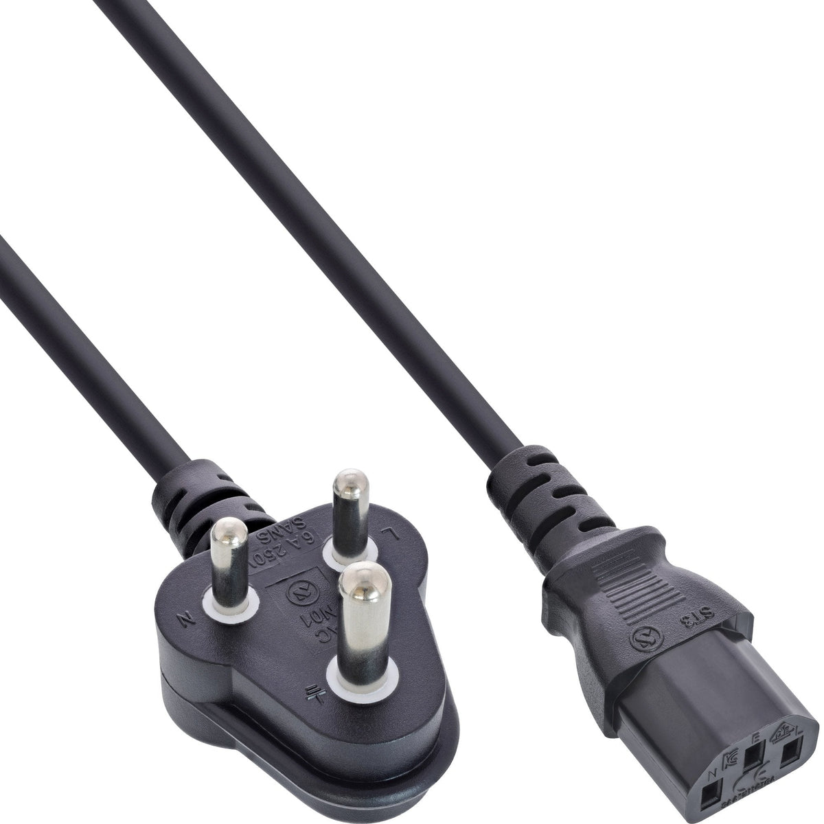 35pcs. Bulk-Pack Inline® Power Cable Type D South Africa 5a A Iec Connector 1.8m