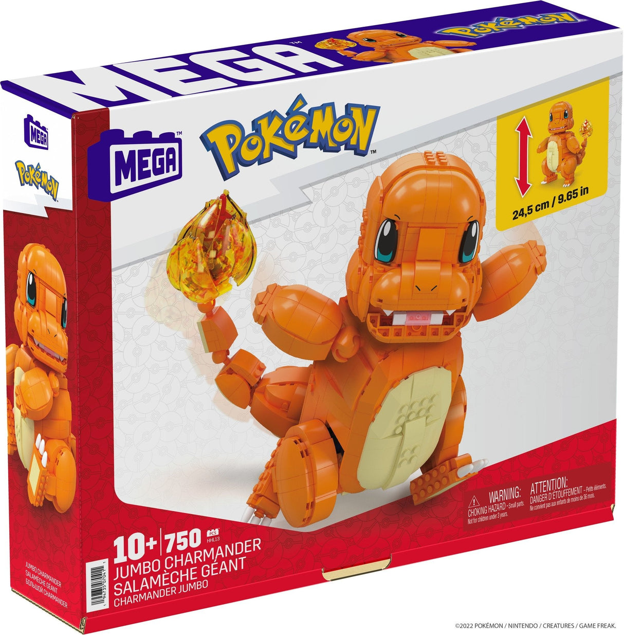 Figura Mattel Mega Construx Pokemon Jumbo Charmander 730 Pcs