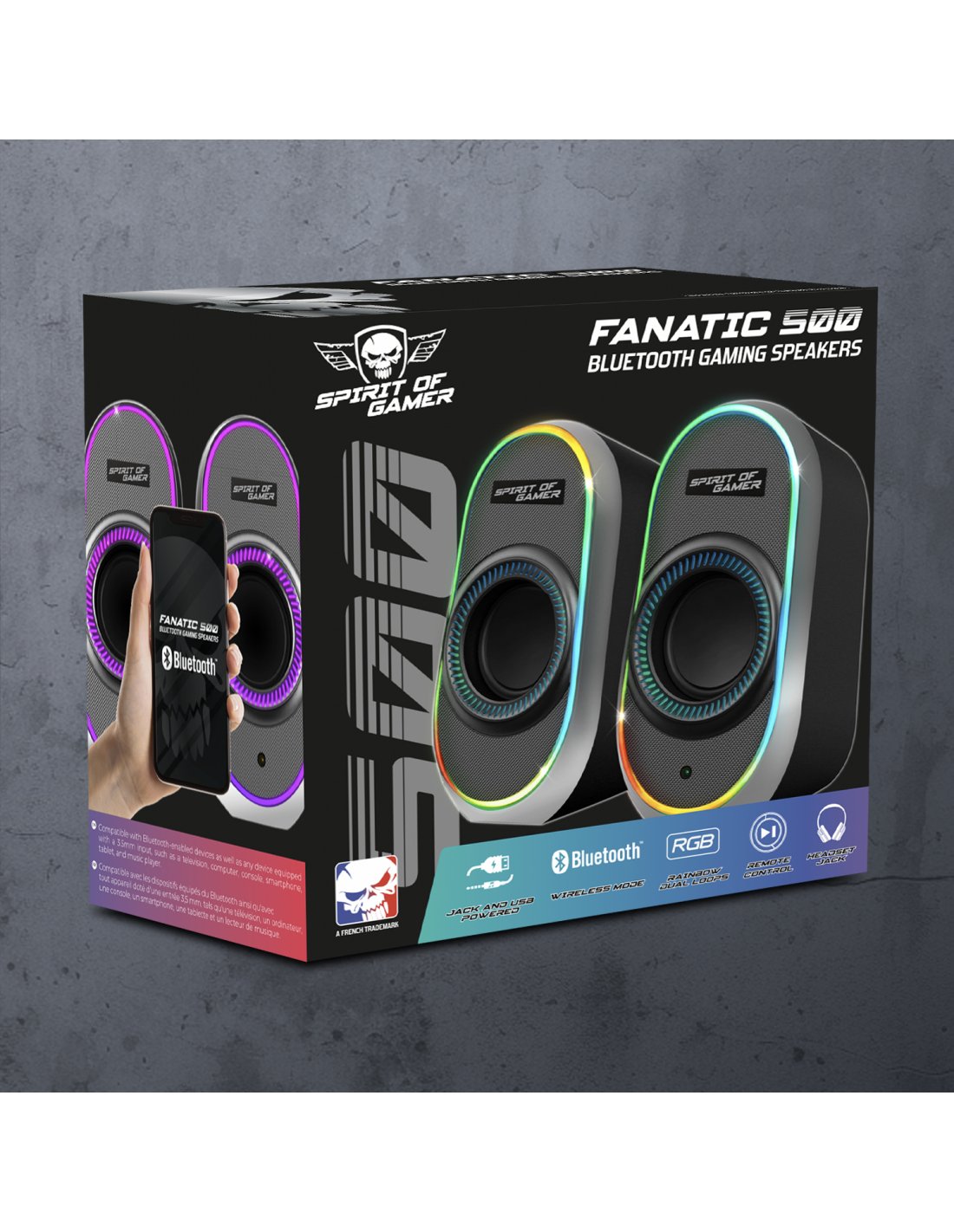 Spirit Of Gamer Altavoz 2.0 Fanatic 500 Rgb Black