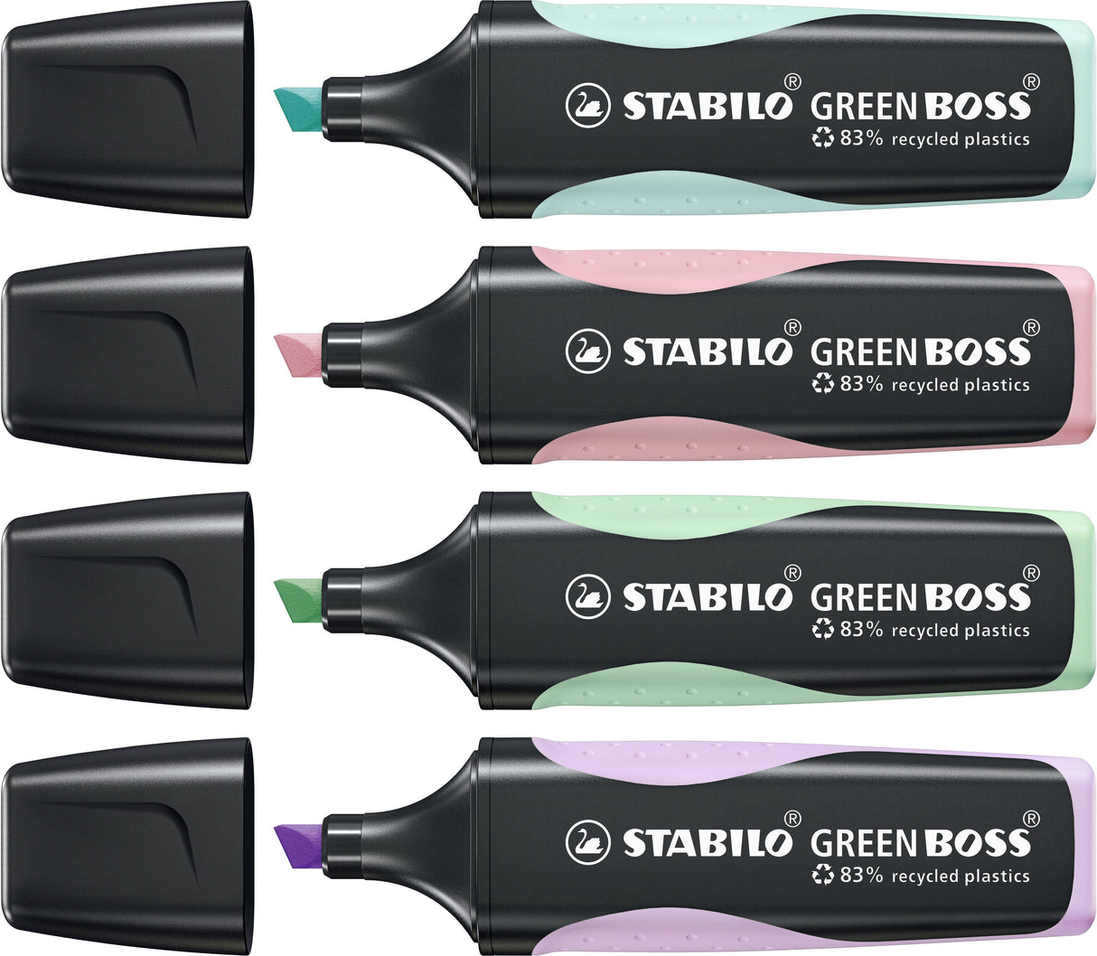 Stabilo Green Boss Marcador 4 Pieza(S) Punta De Cincel Verde, Menta, Rosa, Violeta