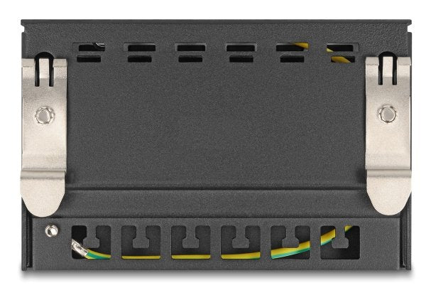 Carcasa Vacía 6 Port Para Keystone Rj-Module Negro - Zur Montaje An Mesa, Pared O Carril Din