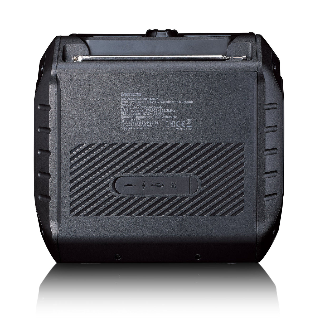 EAN 8711902086369 - Lenco ODR-160GY radio Portátil Analógico y digital Negro, Naranja imagen 5