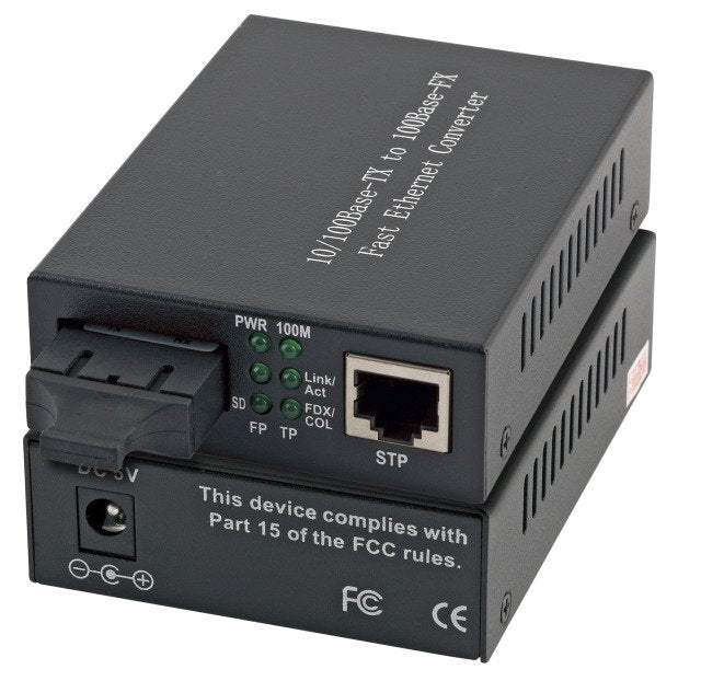 Efb Convertidor De Medios Fast Ethernet Rj45 A Singlemode Sc 100fx 10km Incluye Fuente De Alimentación