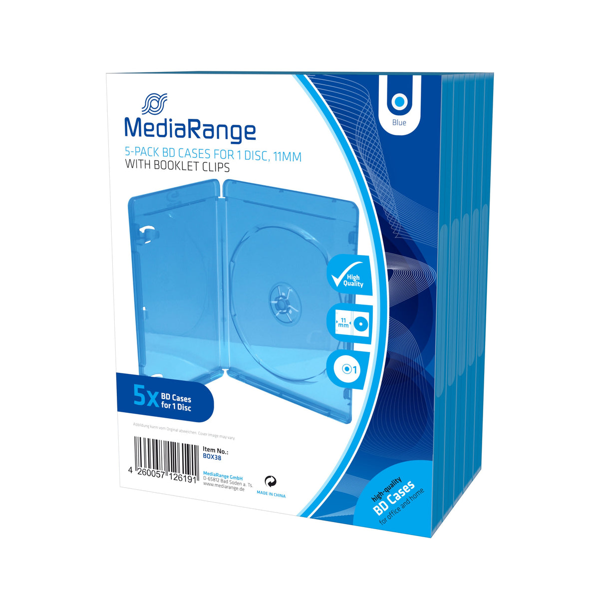 Mediarange Box38 Funda Para Discos Bluray 5pcs Single Retail