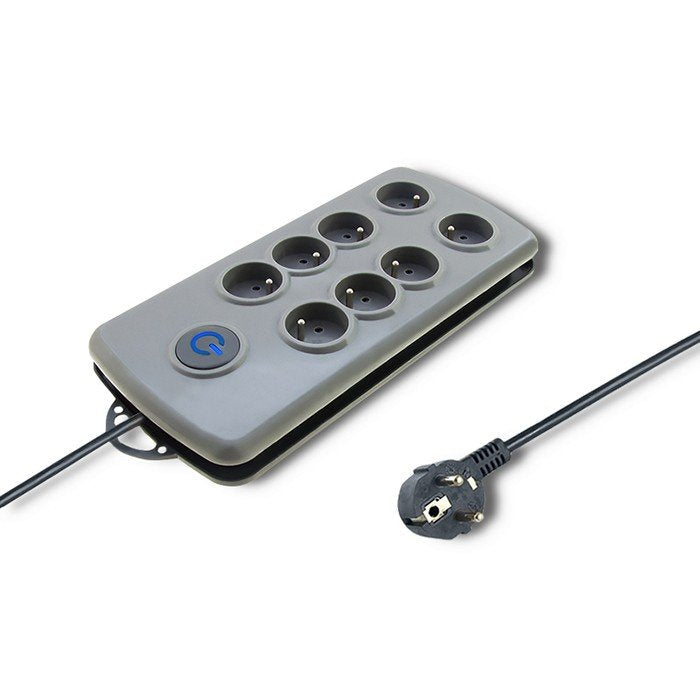 EAN 5901878501628 - Qoltec 50162 limitador de tensión Gris 8 salidas AC 230 V 2,5 m imagen 1