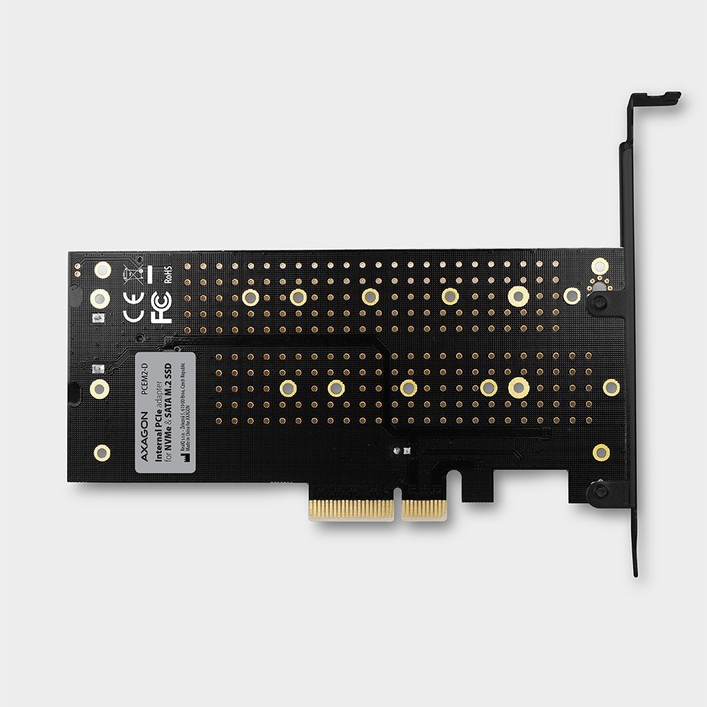 Axagon Pcem2-D Tarjeta Pcie X4 - M.2 Nvme M-Key + Sata B-Key Sata Interno