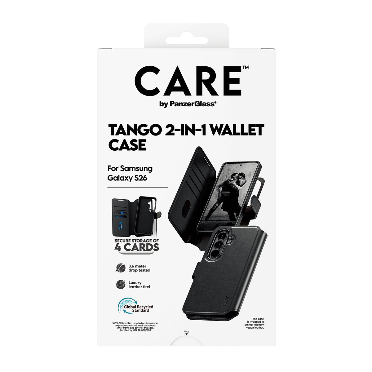 Panzerglass Care By ® Case Tango 2-In-1 Wallet M. Qi Samsung Galaxy S26, Cover, Samsung, Samsung - Galaxy S26, Transparent