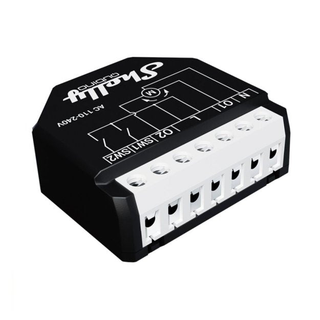 Shelly Qubino Wave Shutter, Relé Negro/Blanco, 2 Canales Shelly_w_shutter