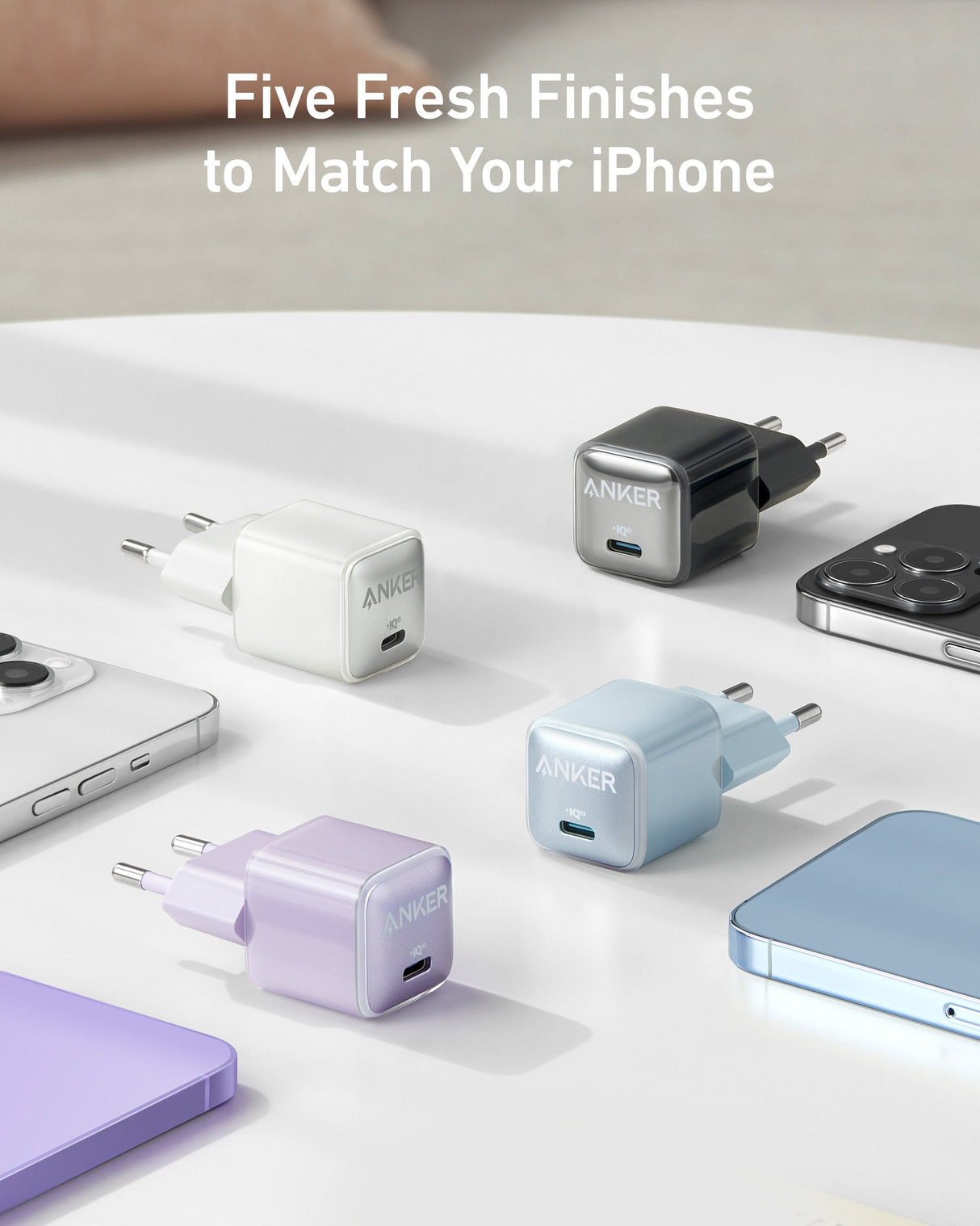 Cargador Anker 511 20w Powerport Iii Nano Pro Usb-C - Blanco