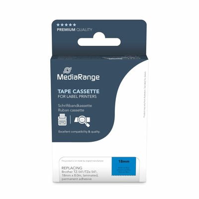 Cinta Mediarange Aprox. Hermano Tz-541 Tze-541 18mm 8m Negro