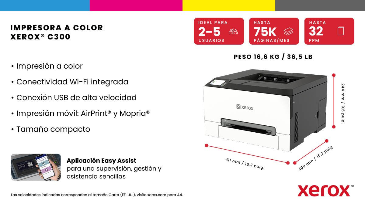 Xerox Lex C300 Color Laser 30 S. Min. A4