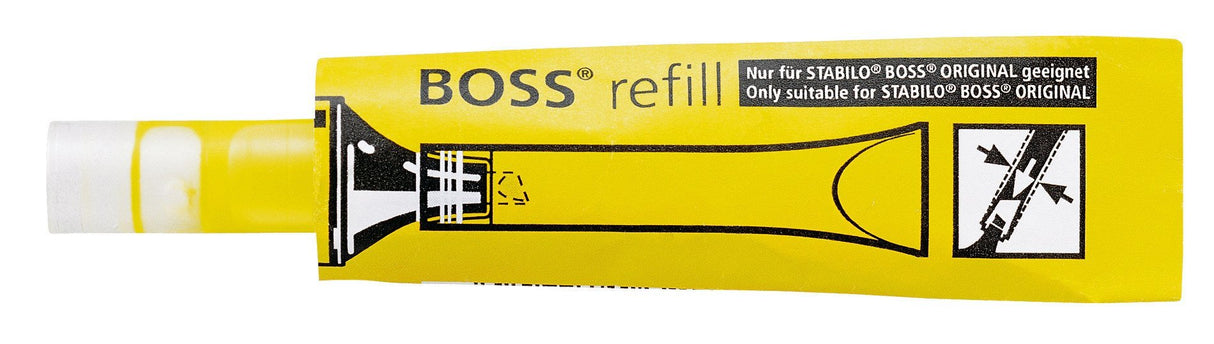 Stabilo Boss Recarga De Marcador Fluorescente Amarillo -20u-