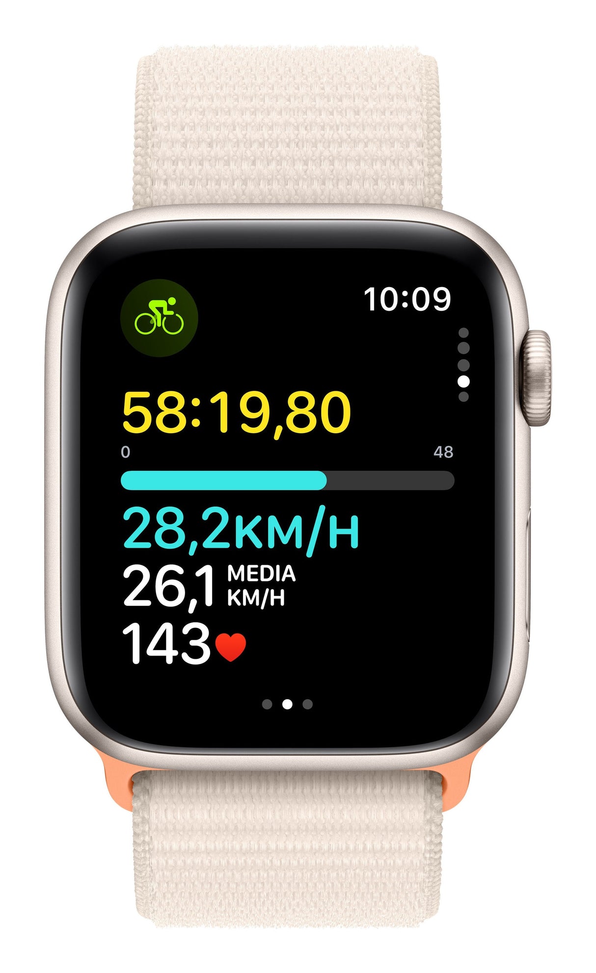 Apple Watch Se 2 Gen 2023 Gps 44mm Caja De Aluminio Blanco Estrella Correa Deportiva Loop Blanco Estrella