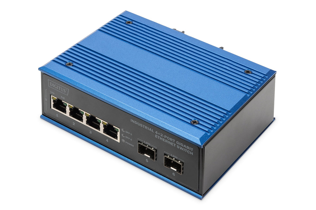EAN 4016032489245 - Digitus DN-651148 switch No administrado Gigabit Ethernet (10/100/1000) Negro, Azul imagen 1
