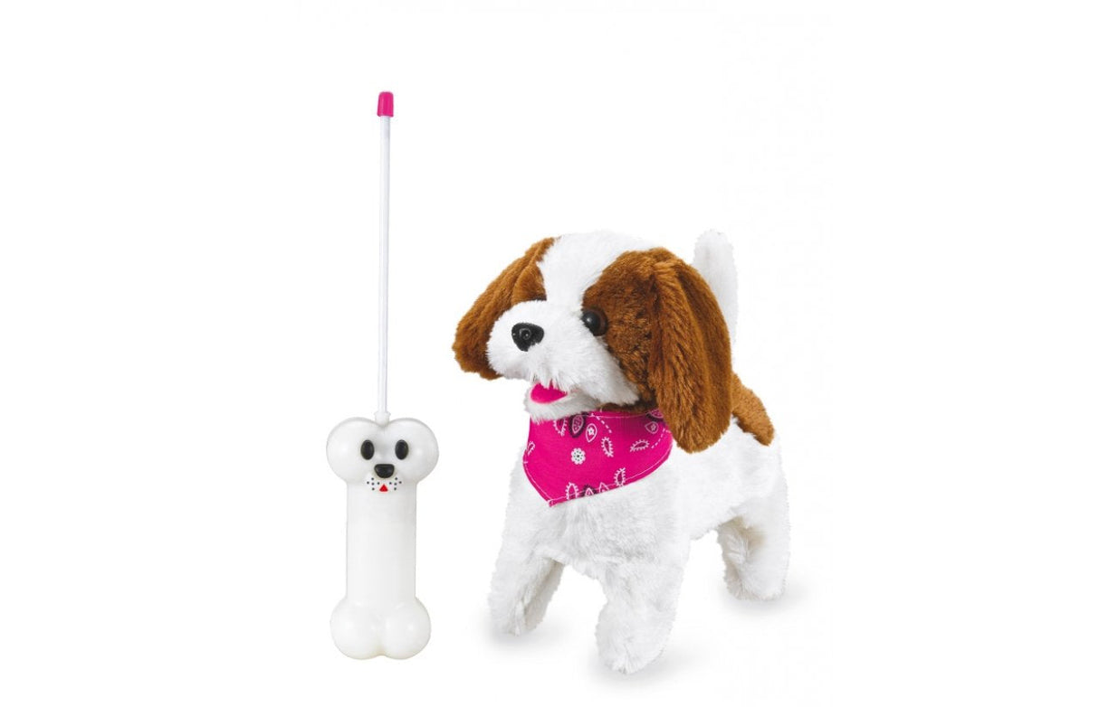 Jamara Peluche Perro Lucky Rc Blanco Marrón 27mhz