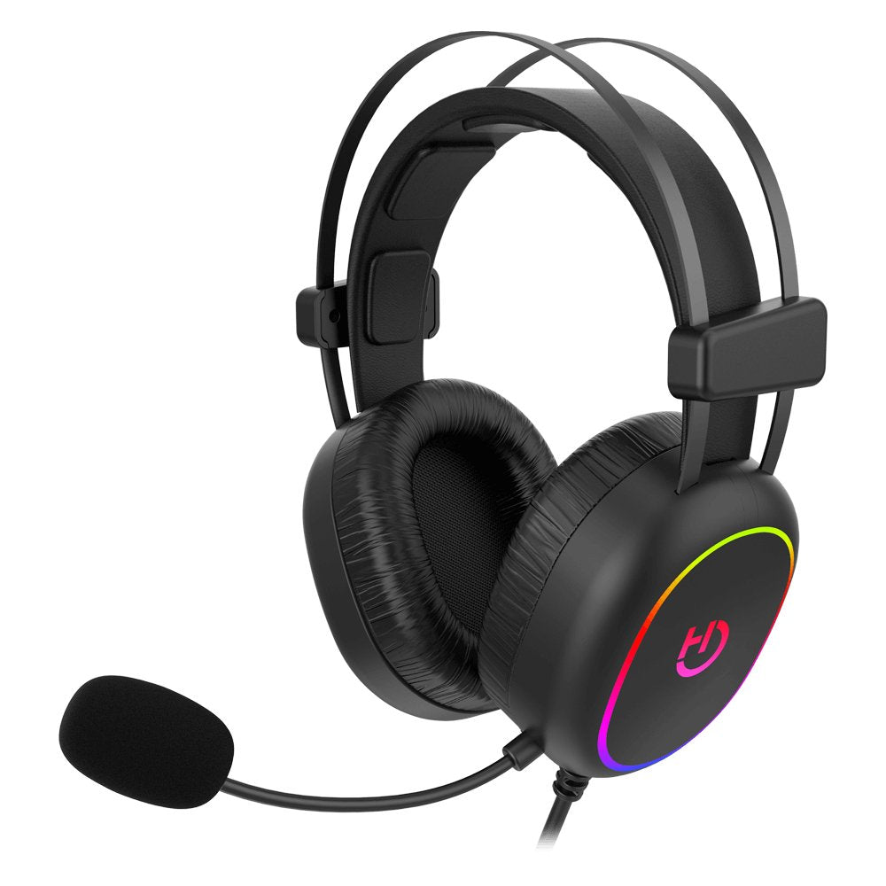Auriculares Gaming Con Micrófono Hiditec Erys Argb Jack 3.5 Negros